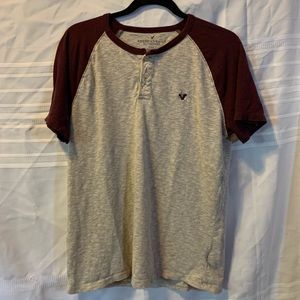 American Eagle Short Sleeve Henley T-Shirt